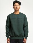 vincent forest green line sweatshirt (2)