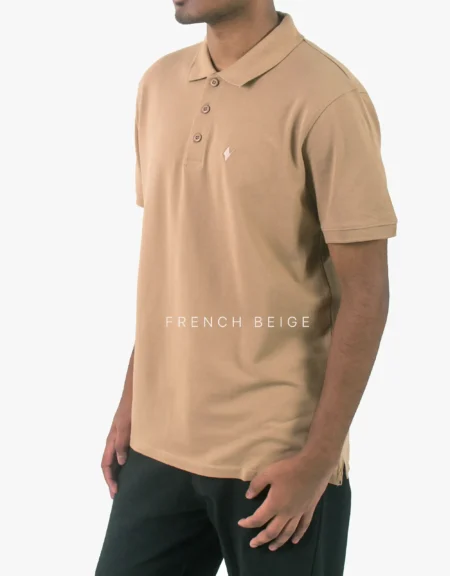 French Beige Polo T-Shirts
